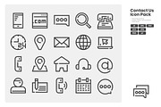 Contact Us Icon Pack, an Outline Icon by erifqizeicon (Thumbnail 3 of 3)