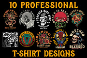 Tattoo T-shirt Design Bundle, an Object Illustration by Stead Supply (Thumbnail 1 of 6)