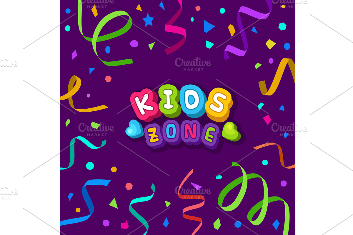 Kids zone. ads background template, an Object Illustration by Onyx