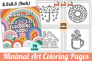 Minimal Art Coloring Pages For Kids, an Illustration by Design Station