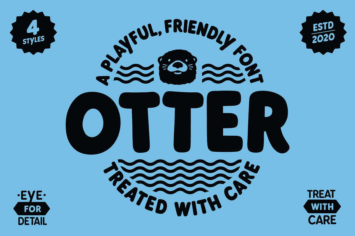 Otter Font Family, a Sans Serif Font by Hemphill Co (Photo 1 of 11)