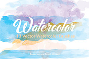 Vector Watercolor Brush Set, a Brushes & More by AndrewPixel (Thumbnail 1 of 5)