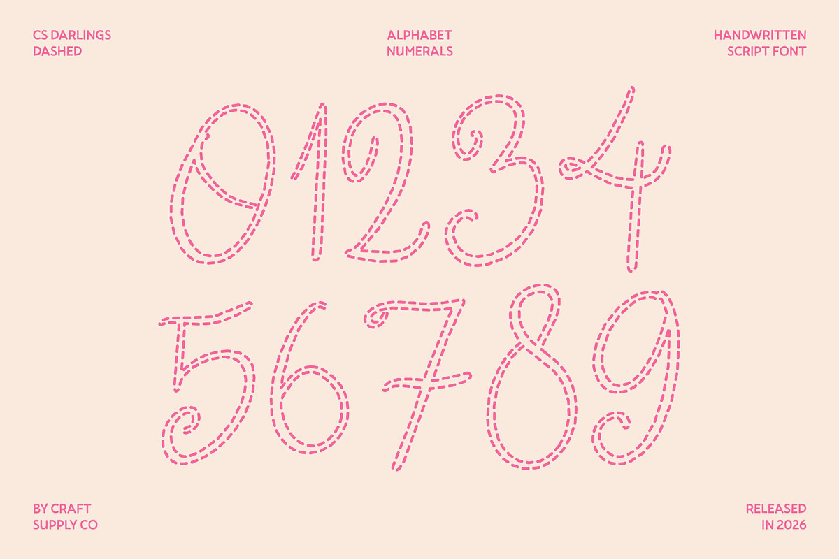 CS Darlings Dashed, a Script Font by Craft Supply Co. (Photo 6 of 8)