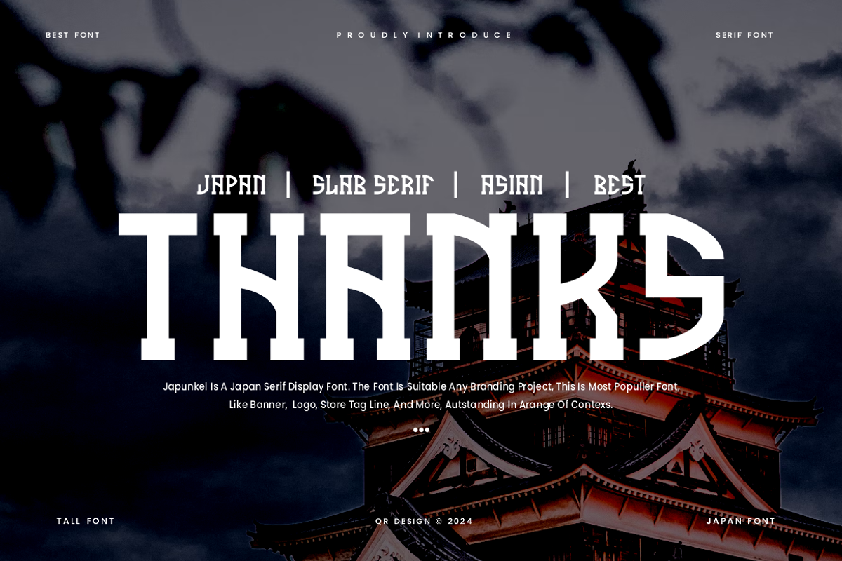 Japunkel - Japanese & Asian Font, a Slab Serif Font by QR Design Studio (Photo 6 of 6)