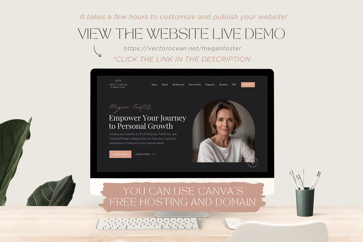 Coaching Website Canva Template, a Landing Page Template by vectorocean (Photo 7 of 11)