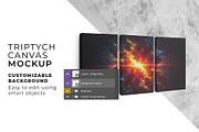 Triptych Canvas Mockup - Ratio 2x3, a Household Mockup by Mockups by Carlos Viloria (Thumbnail 4 of 6)