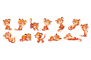 Cute tiger character, wild animal, an Animal Illustration by art PVP - market