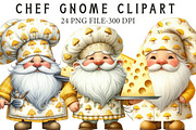 Chef Gnome Clipart, an Illustration by Libby Wishes (Thumbnail 1 of 9)