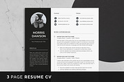 Resume Template 3 Page, a Resume Template by SlideCo (Thumbnail 1 of 5)