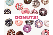 Donuts VECTOR illustrations, a Food Illustration by Natalka Dmitrova art (Thumbnail 13 of 27)