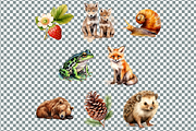 Woodland Animals Clipart Bundle, an Animal Illustration by Mash Mash Stickers (Thumbnail 8 of 9)