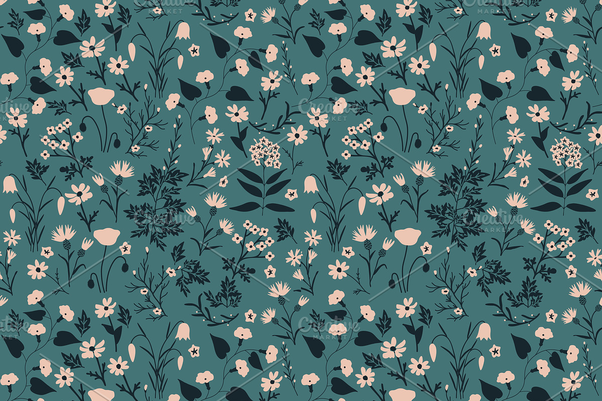 Seamless floral pattern, a Pattern Graphic by elyomys