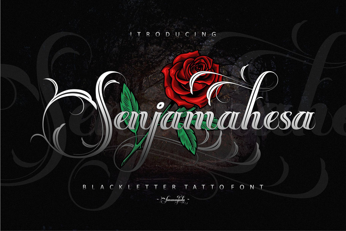 BUNDLE FONT FRAME ORNAMEN, a Blackletter Font by ismanayuda (Photo 15 of 21)