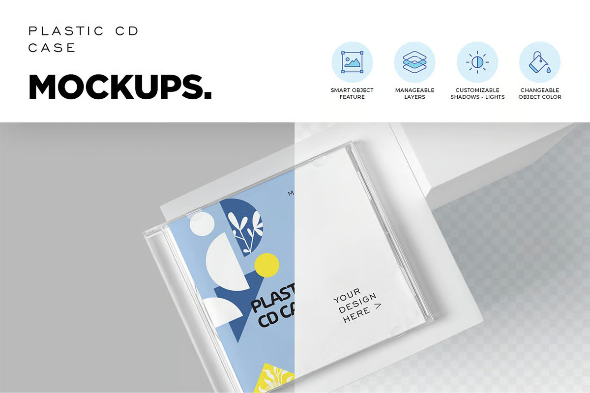 Plastic CD & Jewel Case Mockups, a Product Mockup by megostudi0 (Photo 6 of 7)