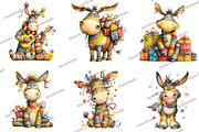 Christmas Funny Donkey Clipart, an Illustration by DreamArtGraphic (Thumbnail 4 of 4)