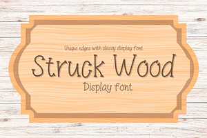 Struck wood Display font