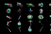 50+ Cyberpunk 3D Arsenal - Iridescen, an Object Illustration by DigitalPen (Thumbnail 5 of 7)