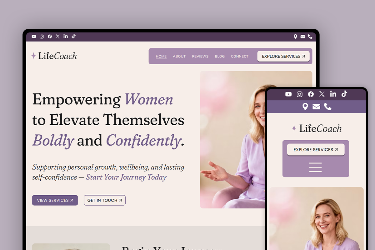Life Coach Wix Studio Template, a Wix Template by Kitteeh (Photo 1 of 20)