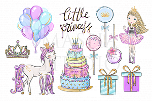 PRINCESS BIRTHDAY Clipart