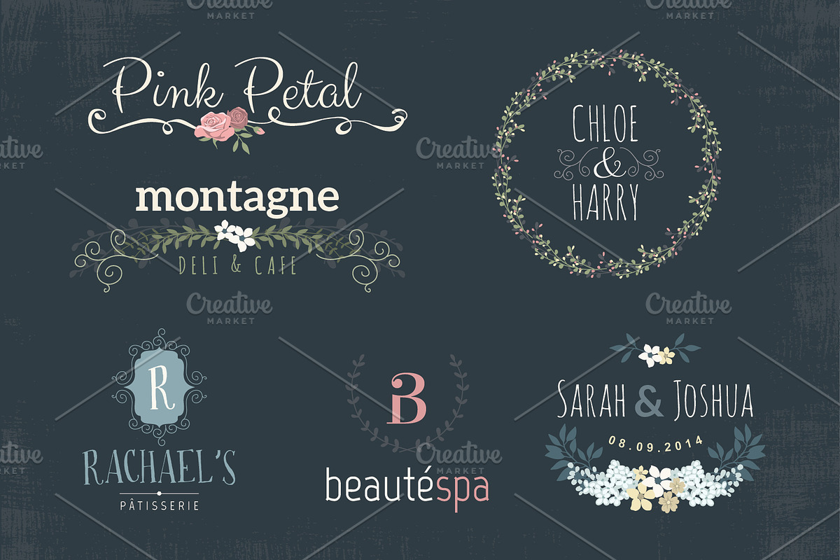 Vintage logo templates Vol 2, a Branding & Logo Template by Lisa Glanz (Photo 2 of 4)