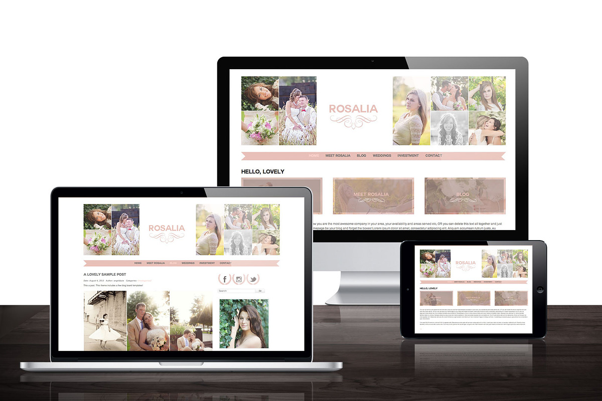 Rosalia Responsive Wordpress Theme, a WordPress Template by Color Splash Studio (Photo 5 of 5)