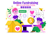 10 Online Fundraising Illustration, a Finance Illustration by denayunebgt (Thumbnail 1 of 4)