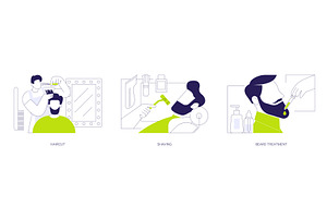 Barbershop isolated cartoon vector, a Person Illustration by Visual Generation