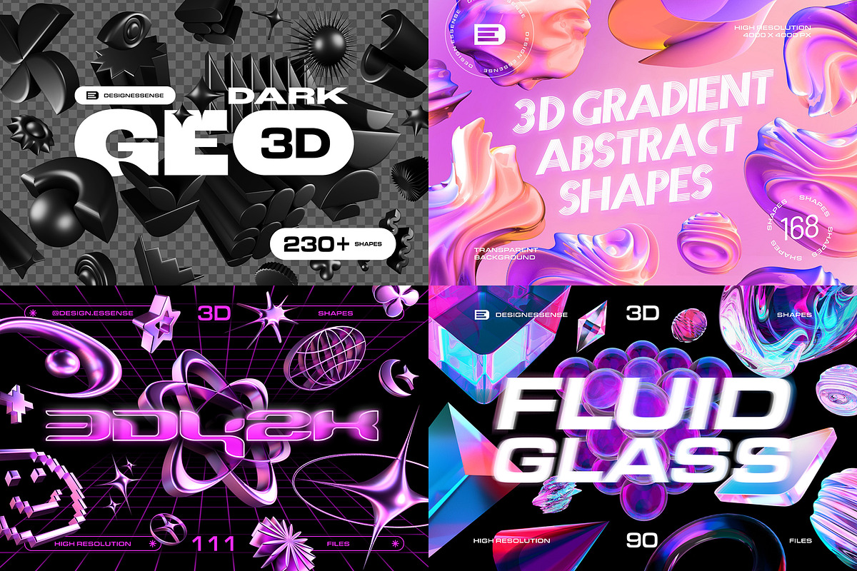 60%OFF - 3D BUNDLE - 2000+ elements, an Object Graphic by assetpro.design (Photo 7 of 8)