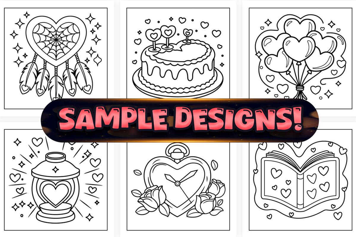 Cute Easy Valentine’s Day Coloring, a Seasonal Illustration by Craftsbeefy (Photo 2 of 4)
