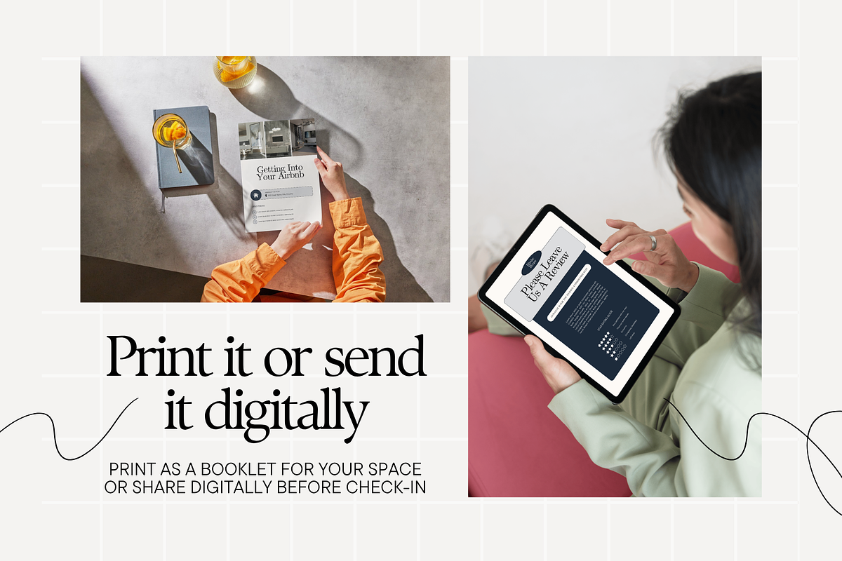 Airbnb Welcome Book Canva Template, a Stationery Template by Anna Design Studio (Photo 6 of 10)