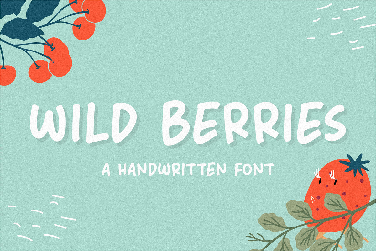Wild Berries Handwritten Font, a Handwritten Font by Balpirick Studio (Photo 1 of 6)