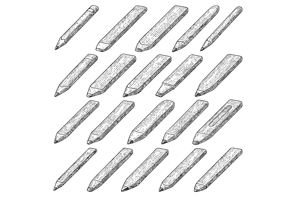 Carpenter Pencil Tools, an Object Graphic by nikagraphic