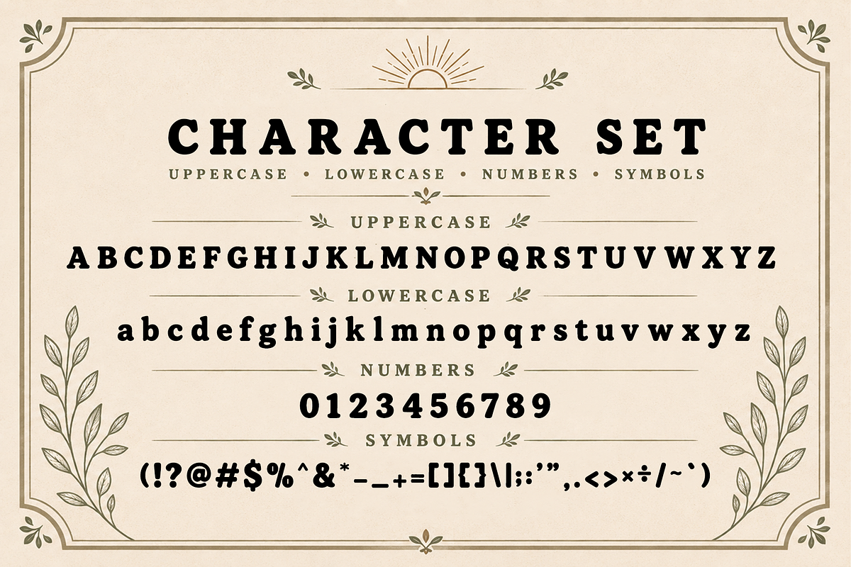 Sunny Acres - Bold Serif Font, a Serif Font by overlaytemplates (Photo 4 of 5)