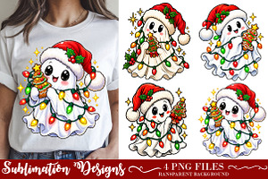 trendy Christmas Ghost PNG, a Work Illustration by SinaCreation