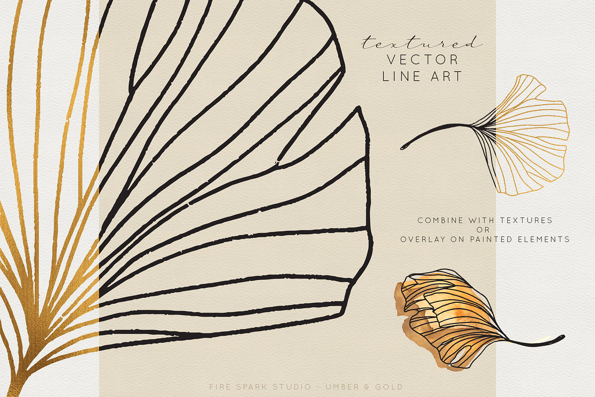 Ginkgo Leaf Watercolor Illustrations, a Seasonal Illustration by Fire Spark Studio (Photo 5 of 8)