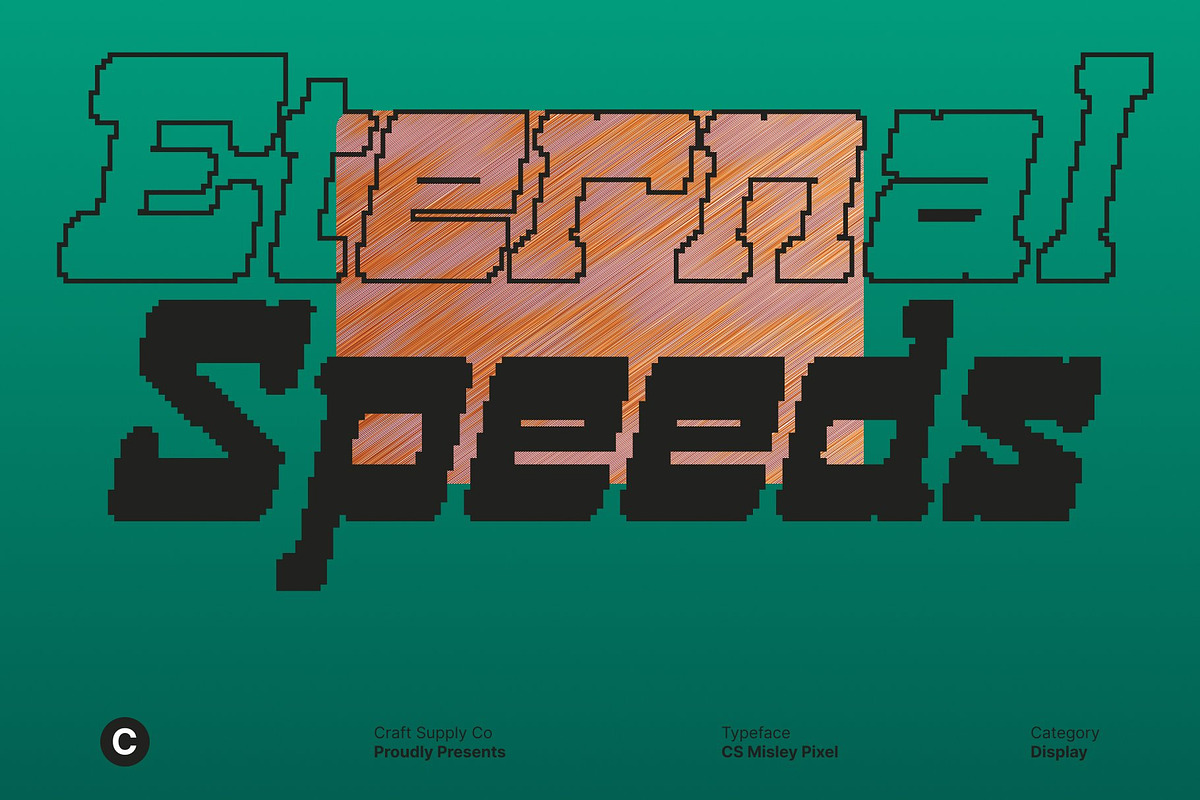 CS Misley Pixel, a Slab Serif Font by Craft Supply Co. (Photo 2 of 8)