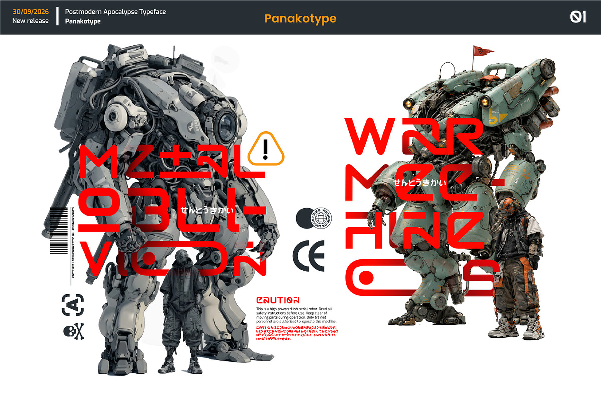 Antropic sci-fi Typeface, a Sans Serif Font by panakota studio (Photo 5 of 7)