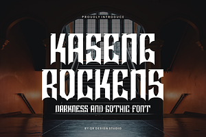 Kaseng Rockens Gothic & Blackletter, a Blackletter Font by QR Design Studio