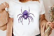 Watercolor Purple Gingham Halloween, an Illustration by Canvas Craft (Thumbnail 5 of 8)