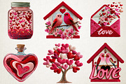 Valentine Faux Latch Hook Cliparts, an Illustration by RobertsArt (Thumbnail 5 of 6)