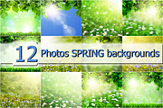 12 Spring Nature JPG Backgrounds, a Nature Photo by vovan (Thumbnail 1 of 2)