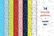 Serious Cat Collection - 40 patterns, a Pattern Graphic by Zooza Art (Thumbnail 2 of 8)