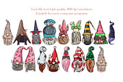 Christmas Gnomes clipart Procreate, an Education Illustration by ElladesignCo (Thumbnail 7 of 7)