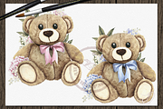 Teddy Watercolor Illustration, a Decorative Illustration by DioFlow (Thumbnail 2 of 6)