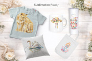 Whimsical Motherhood Watercolor PNG, an Illustration by Artnoy (Thumbnail 5 of 8)