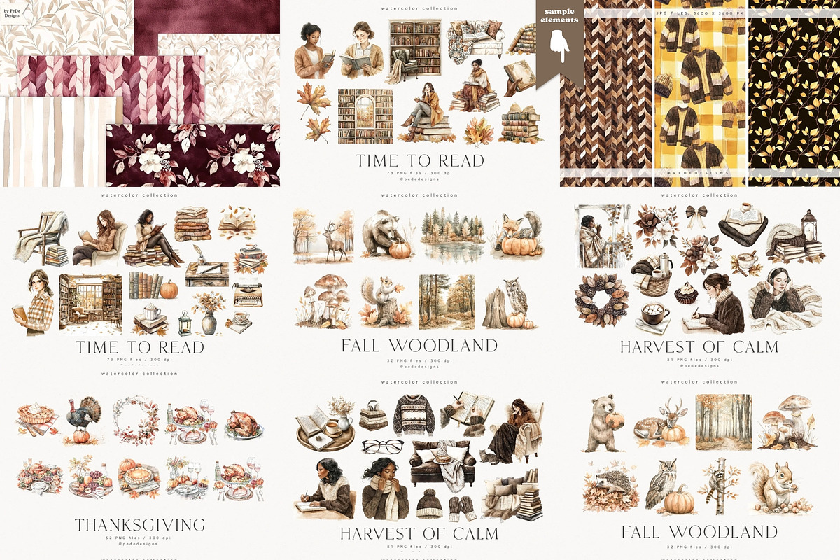 Autumn Mega Bundle 2000+, a Seasonal Illustration by PeDe Designs (Photo 16 of 17)