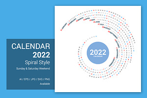 Calendar 2022 round spiral