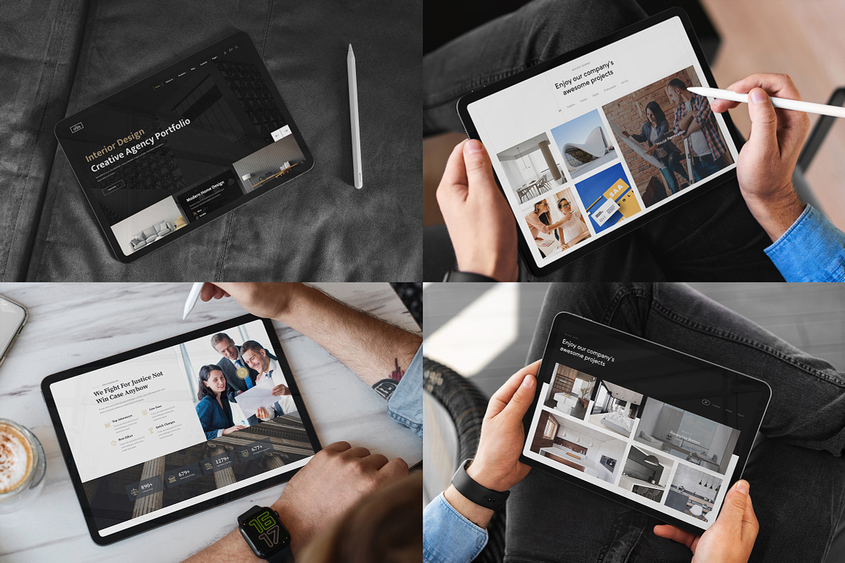 iPad Pro Responsive Mock-Up, an iPad Mockup by Dikarte.Store (Photo 3 of 10)