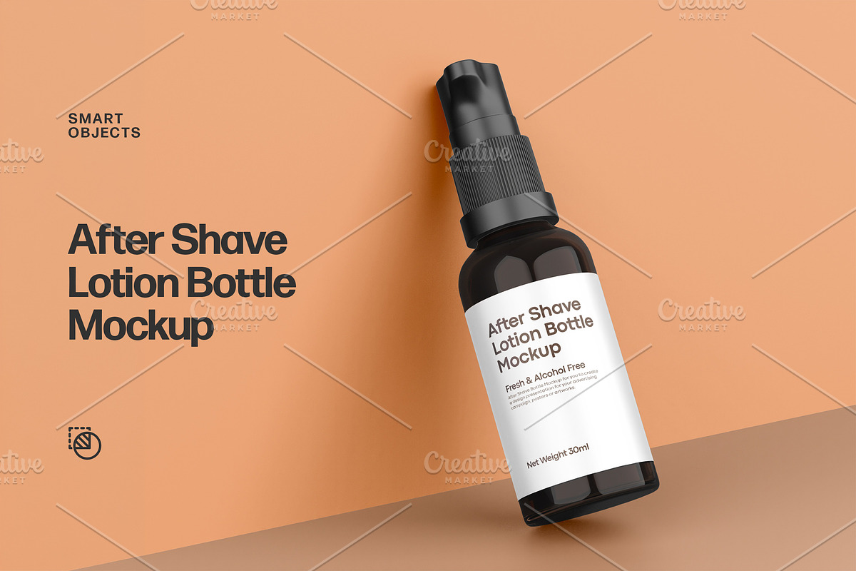 After Shave Lotion Bottle Mockup, a Packaging Mockup by Dev.Rawat21 (Photo 1 of 4)