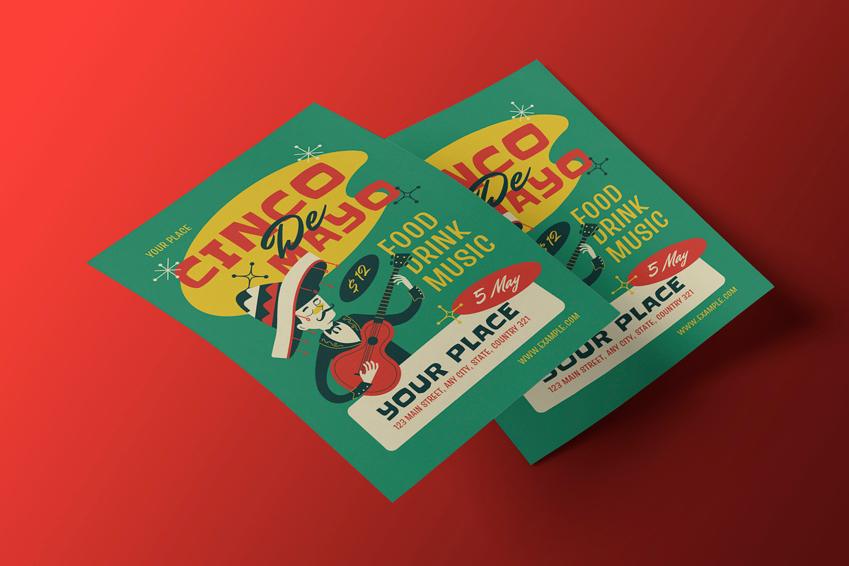 Green Cinco De Mayo Flyer, a Flyer Template by Neermana (Photo 3 of 4)